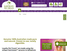 Tablet Screenshot of loyaltypettreats.com.au